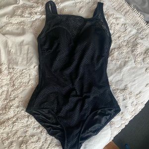 INC International One Piece Crochet Swimsuit